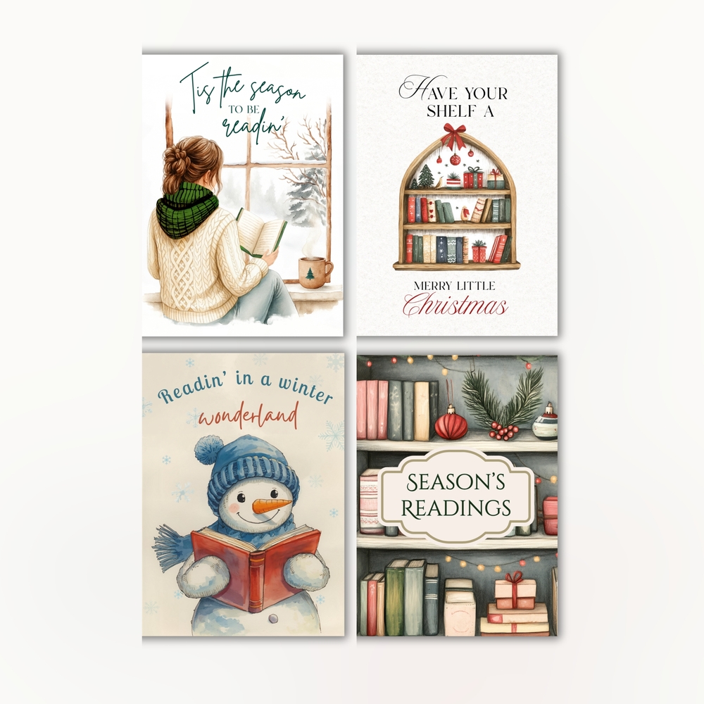 Bookish Holiday Greeting Card Set